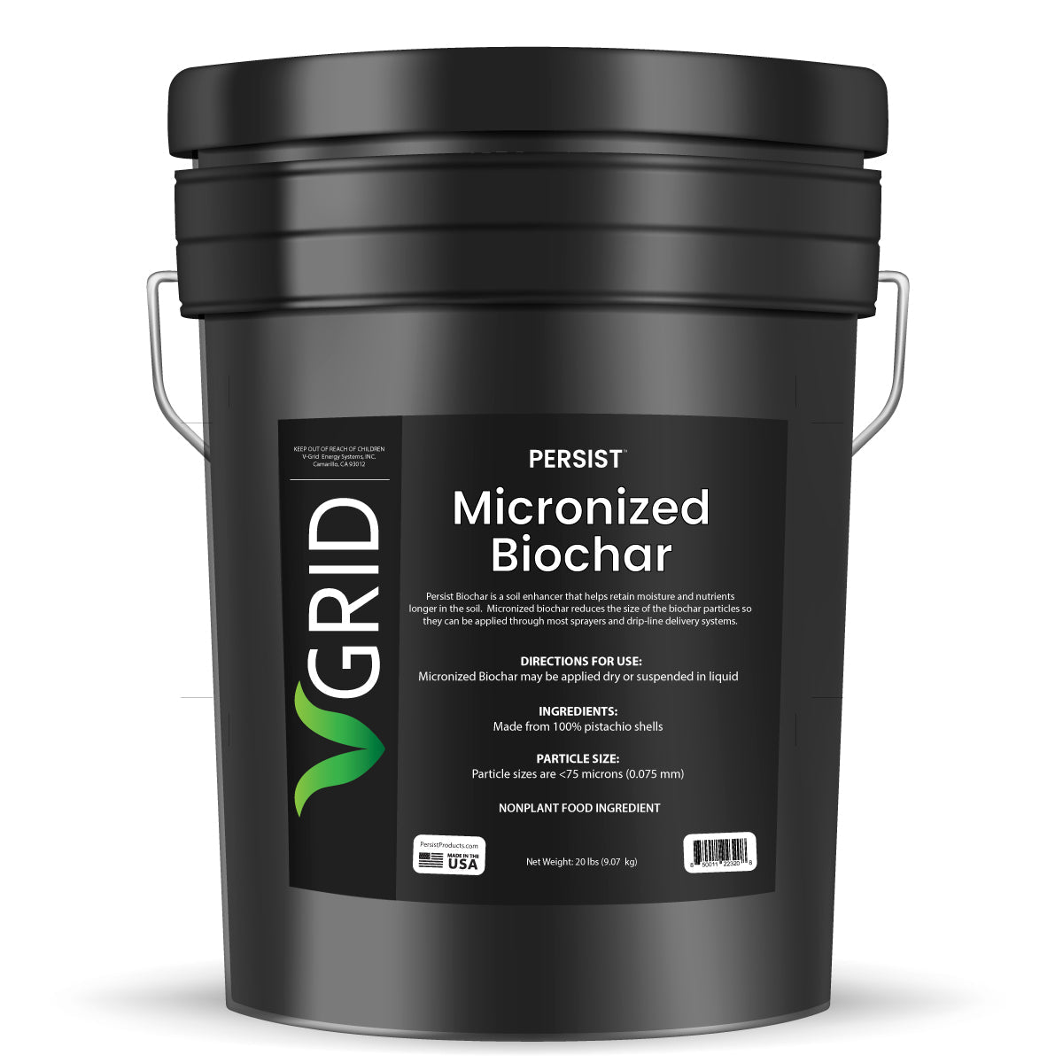 Persist Micronized Biochar 20lbs (5 gal)